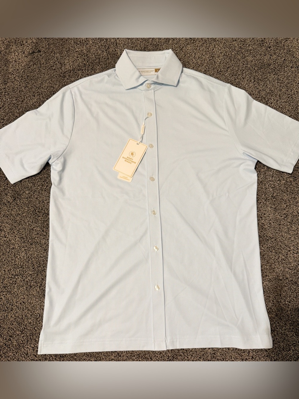 Hart Schaffner Marx Luxury Performance Short-Sleeve Button-Down Shirt